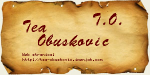 Tea Obušković vizit kartica